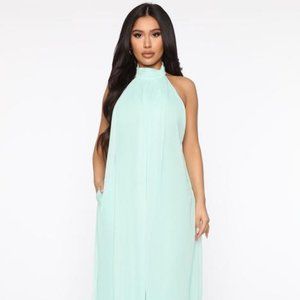 All The Flow Wide Leg Jumpsuit - Mint
